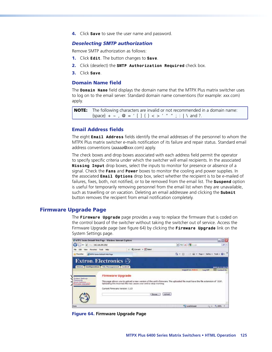 Extron Electronics MTPX Plus 6400 Series User Guide User Manual | Page 131 / 166
