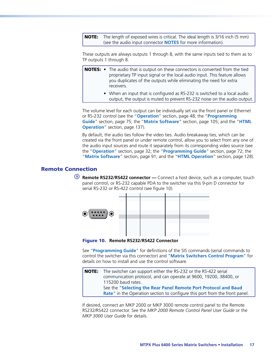 Remote connection | Extron Electronics MTPX Plus 6400 Series User Guide User Manual | Page 23 / 166
