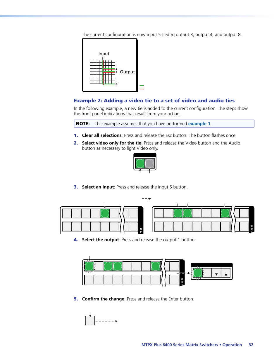 Operation, Changing a configuration | Extron Electronics MTPX Plus 6400 Series User Guide User Manual | Page 38 / 166
