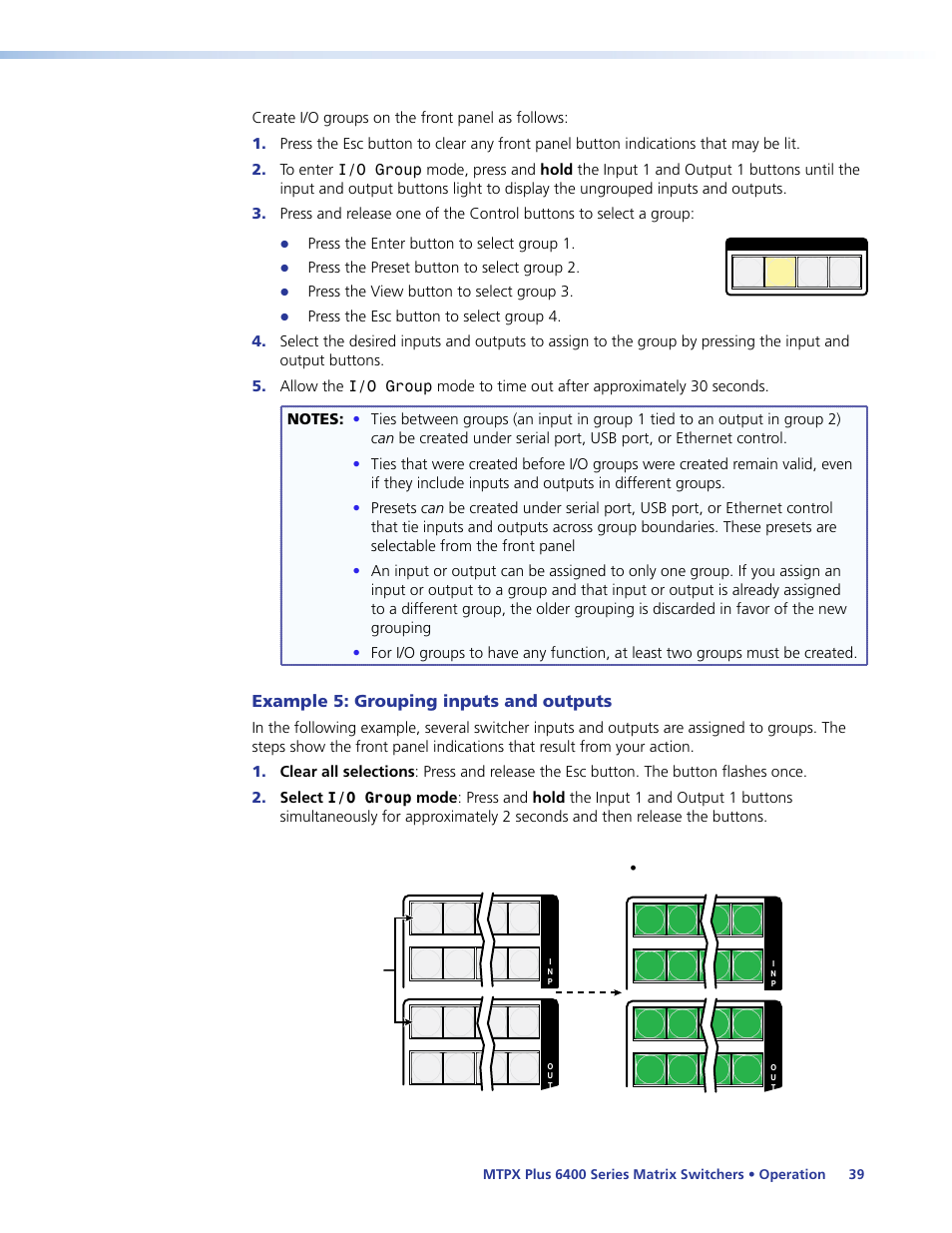 Example 5: grouping inputs and outputs | Extron Electronics MTPX Plus 6400 Series User Guide User Manual | Page 45 / 166