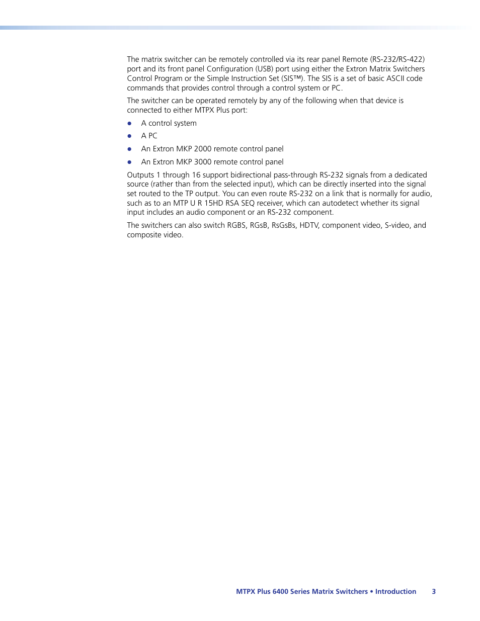 Extron Electronics MTPX Plus 6400 Series User Guide User Manual | Page 9 / 166