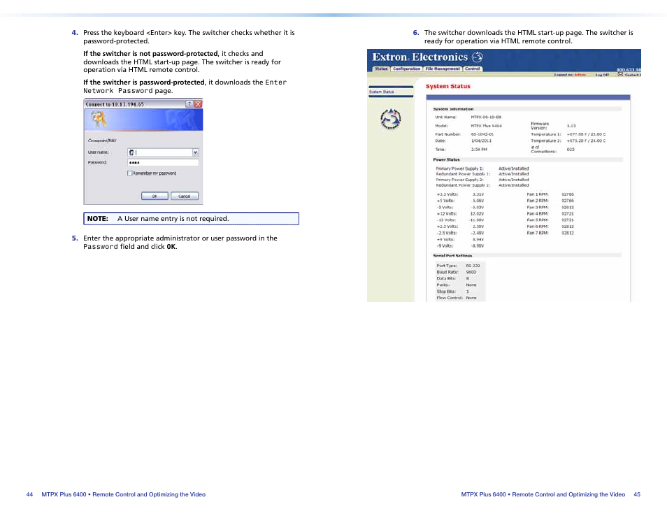 Extron Electronics MTPX Plus 6400 Series Setup Guide User Manual | Page 27 / 29
