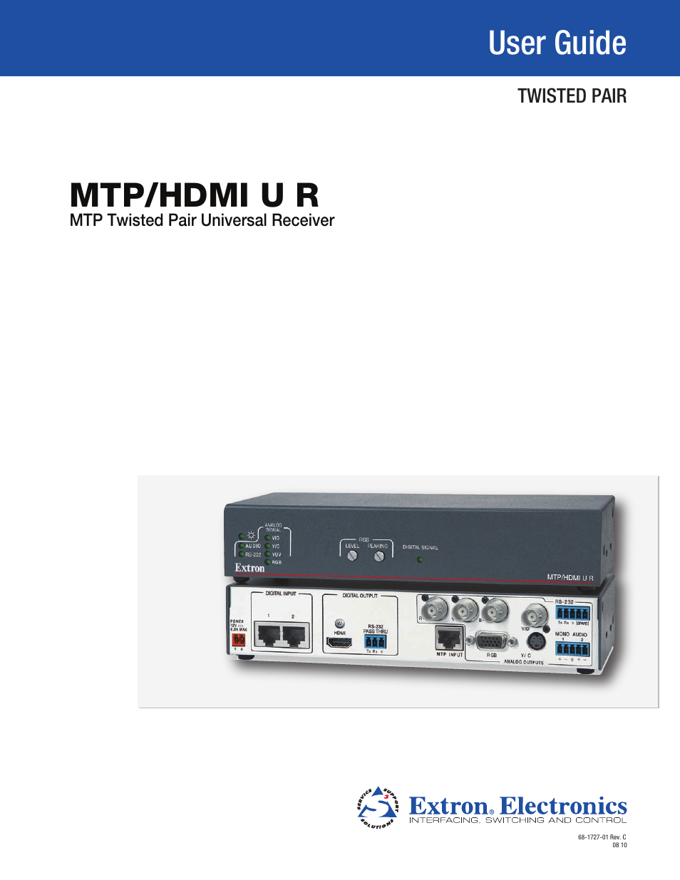 Extron Electronics MTP_HDMI U R User Guide User Manual | 25 pages