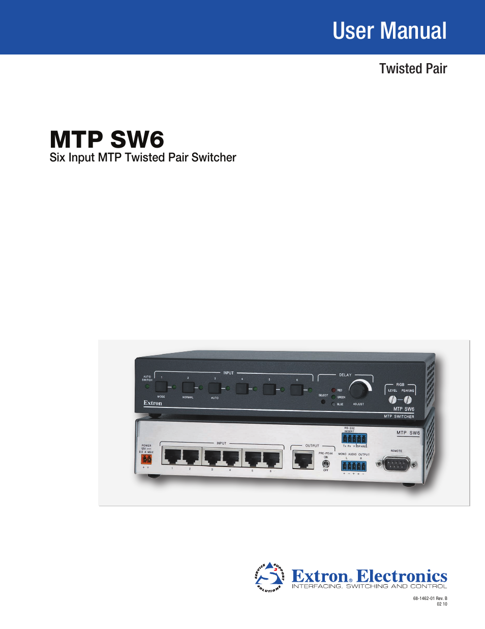 Extron Electronics MTP SW6 User Guide User Manual | 38 pages