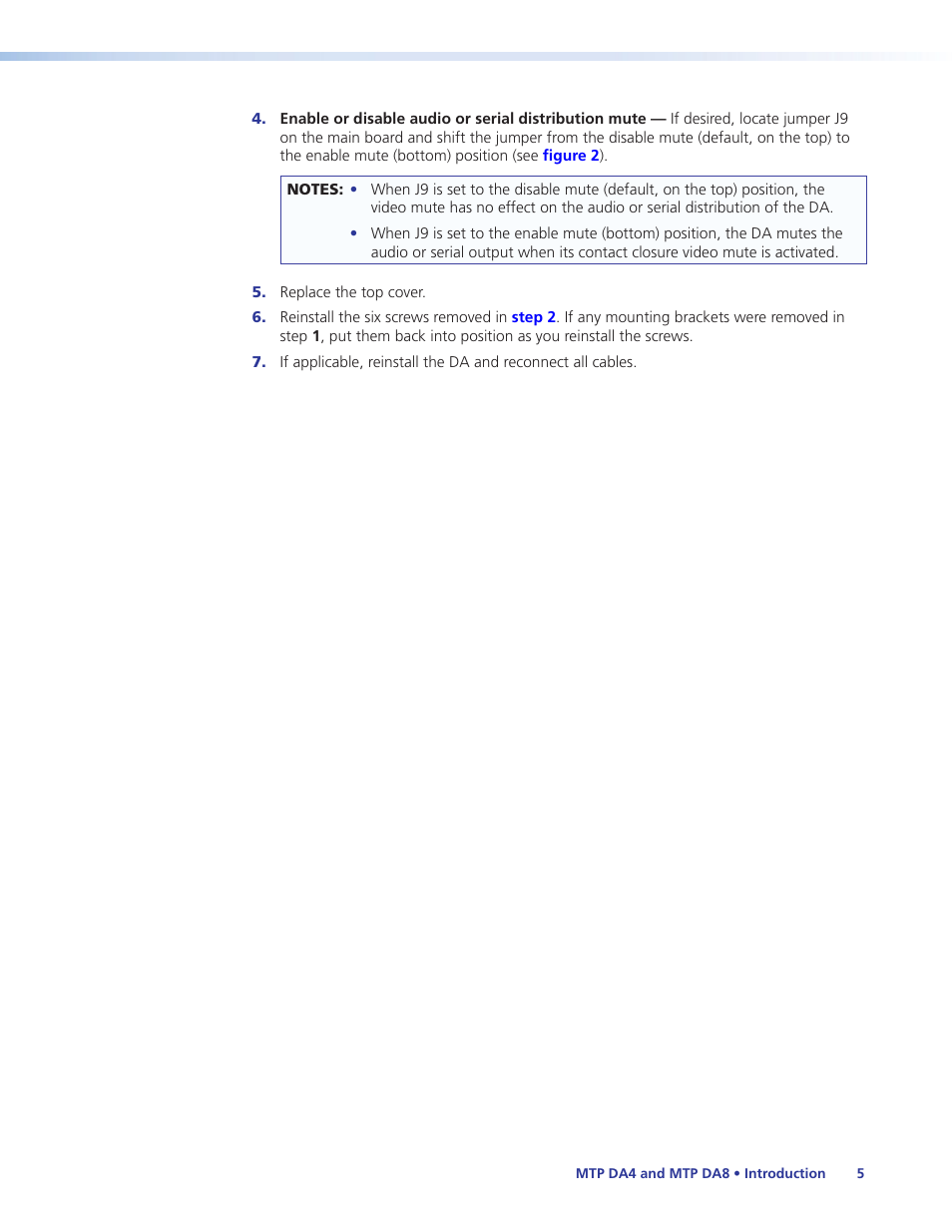 Extron Electronics MTP DA8 User Guide User Manual | Page 11 / 21