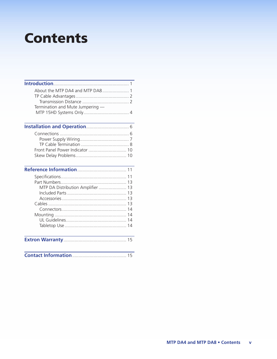 Extron Electronics MTP DA8 User Guide User Manual | Page 5 / 21