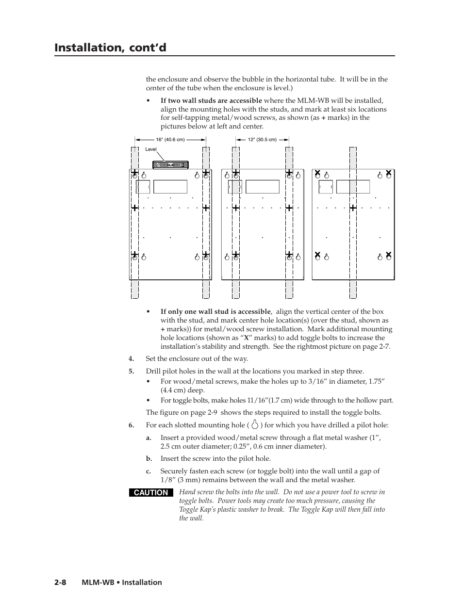 Installation, cont’d | Extron Electronics MLM-WB+ User Guide User Manual | Page 14 / 34