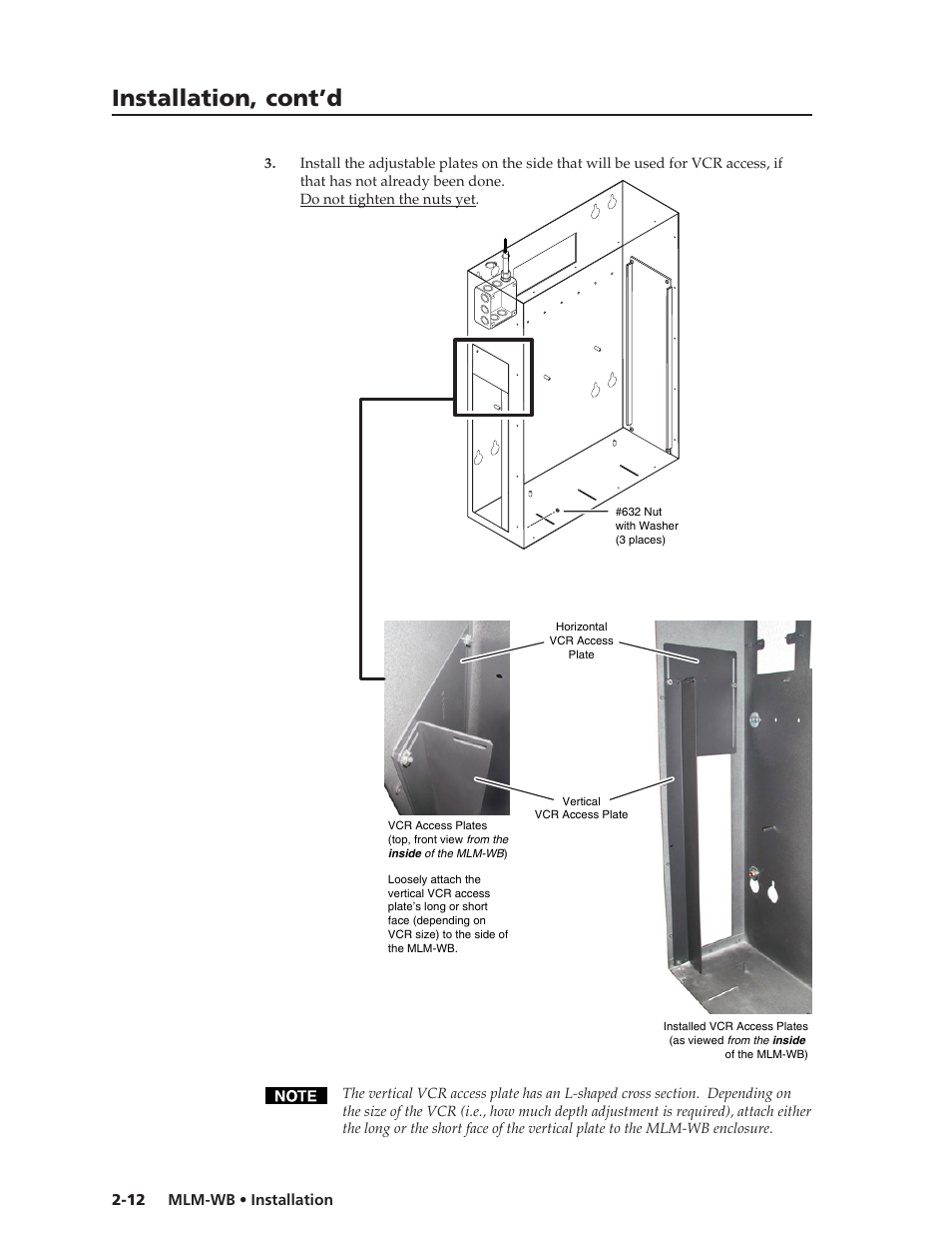 Installation, cont’d | Extron Electronics MLM-WB+ User Guide User Manual | Page 18 / 34