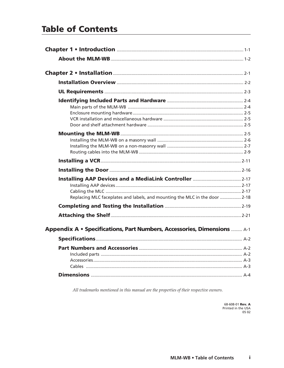 Extron Electronics MLM-WB+ User Guide User Manual | Page 3 / 34