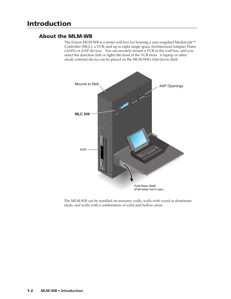 About the mlm-wb, Introduction | Extron Electronics MLM-WB+ User Guide User Manual | Page 6 / 34