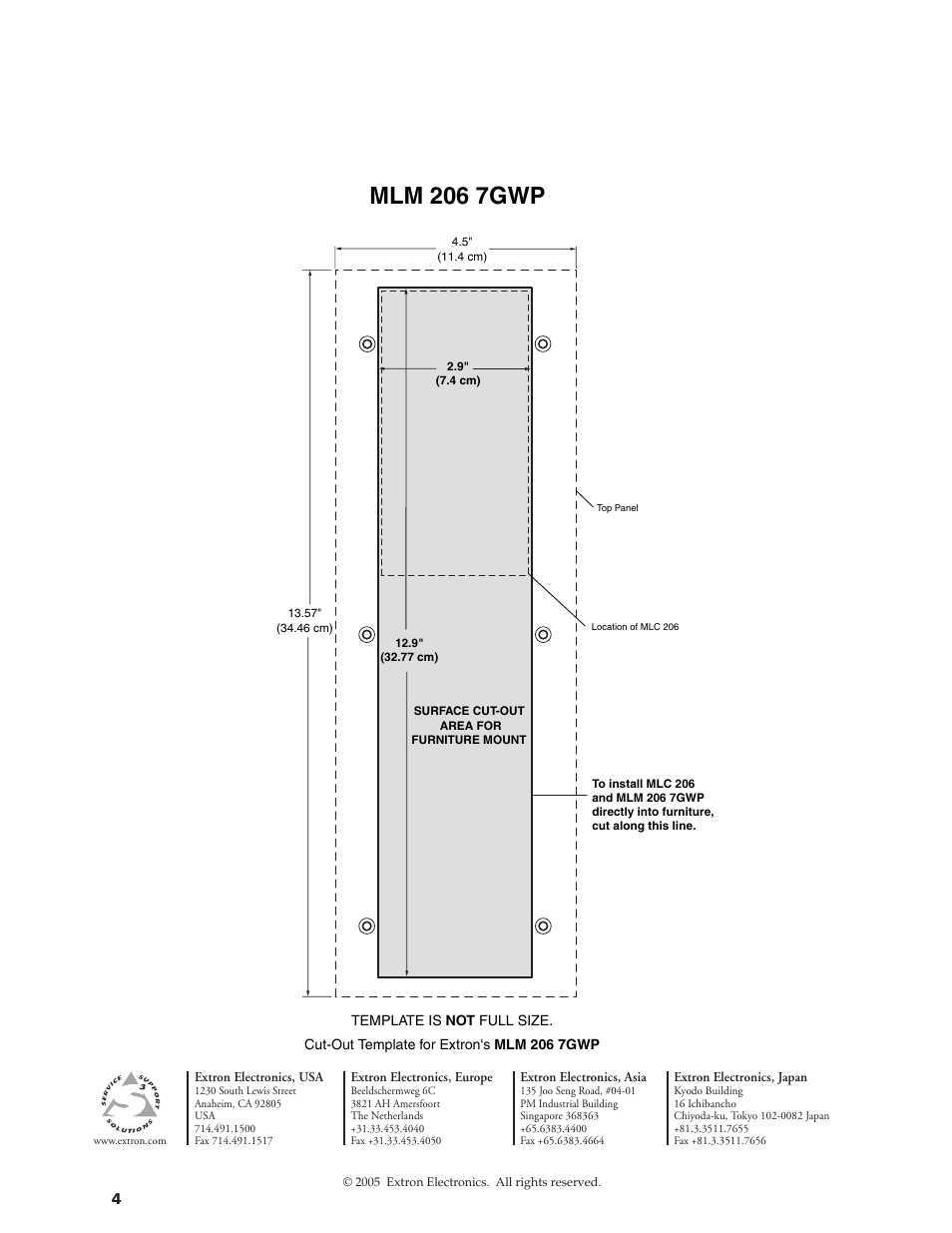 Mlm 206 7gwp | Extron Electronics MLM 206 7GWP User Manual | Page 4 / 4