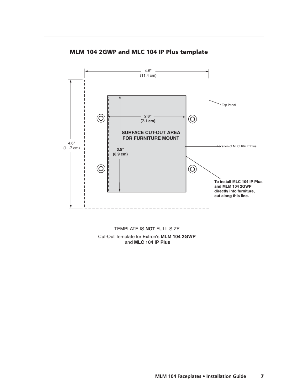 Extron Electronics MLM 104 Faceplates User Manual | Page 7 / 10