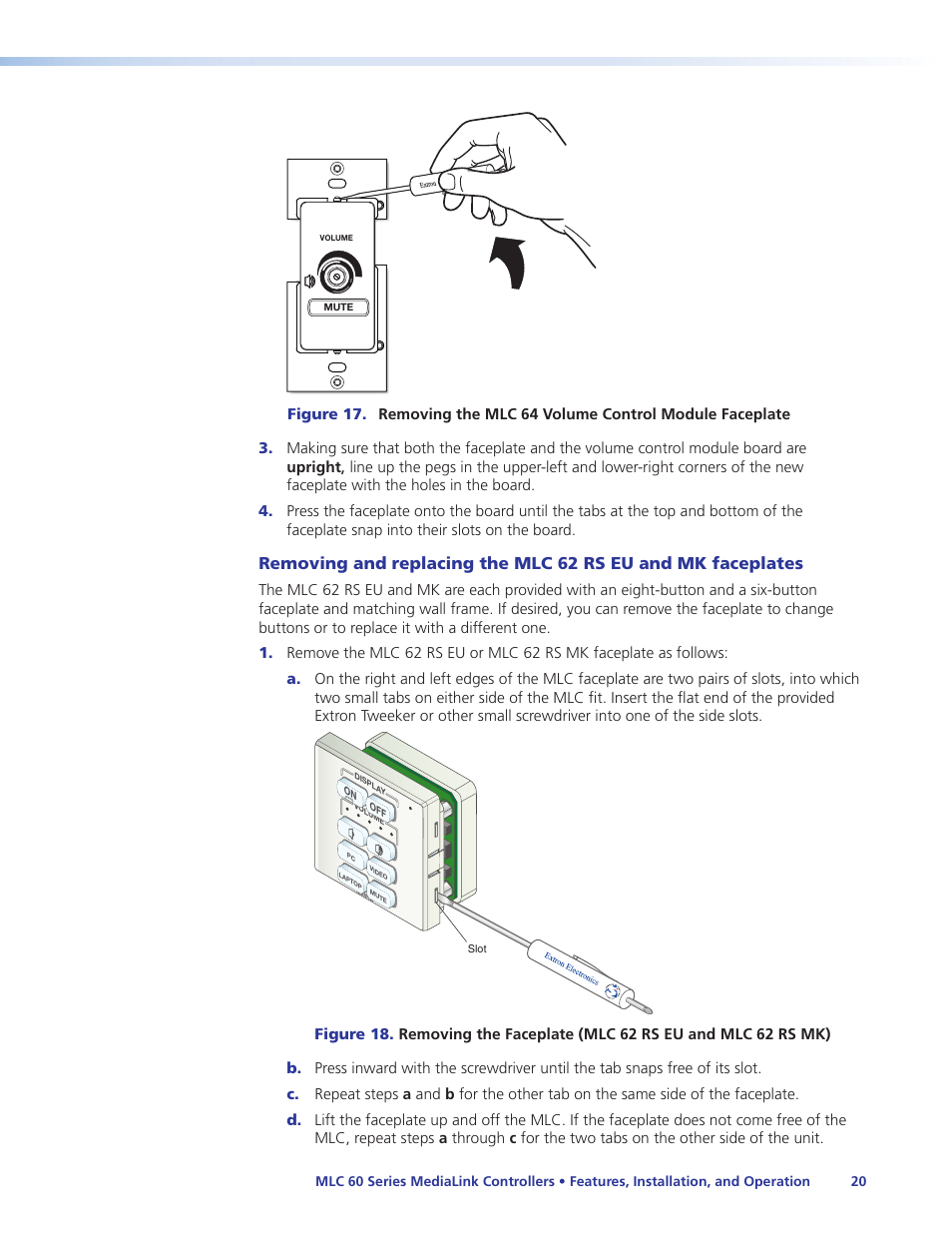 Extron Electronics MLC 60 Series User Guide User Manual | Page 26 / 79