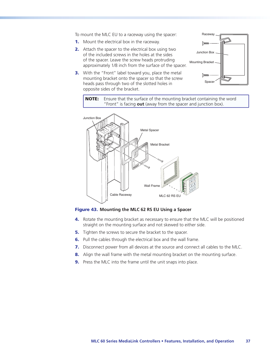 Extron Electronics MLC 60 Series User Guide User Manual | Page 43 / 79