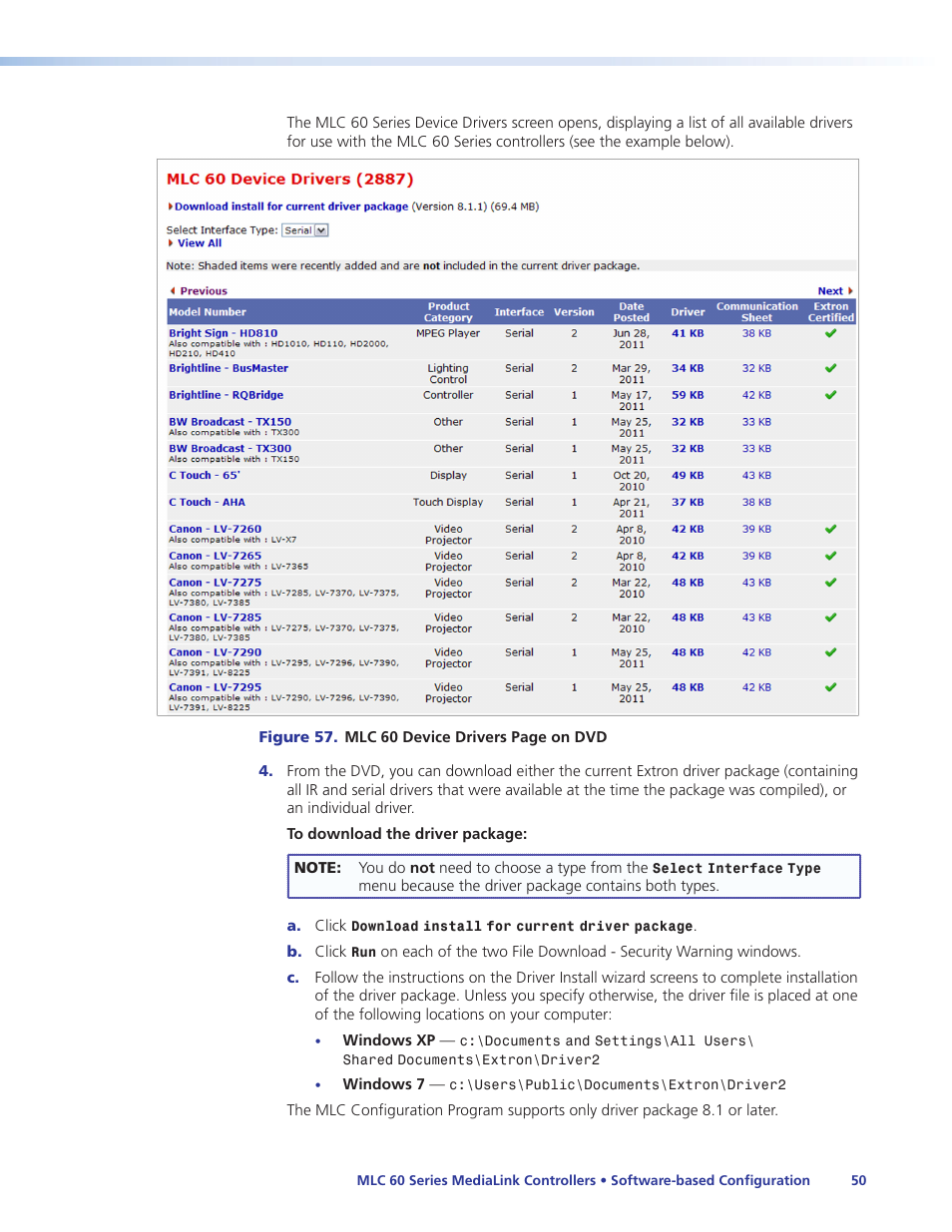 Extron Electronics MLC 60 Series User Guide User Manual | Page 56 / 79