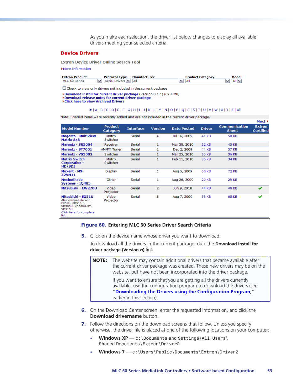 Extron Electronics MLC 60 Series User Guide User Manual | Page 59 / 79