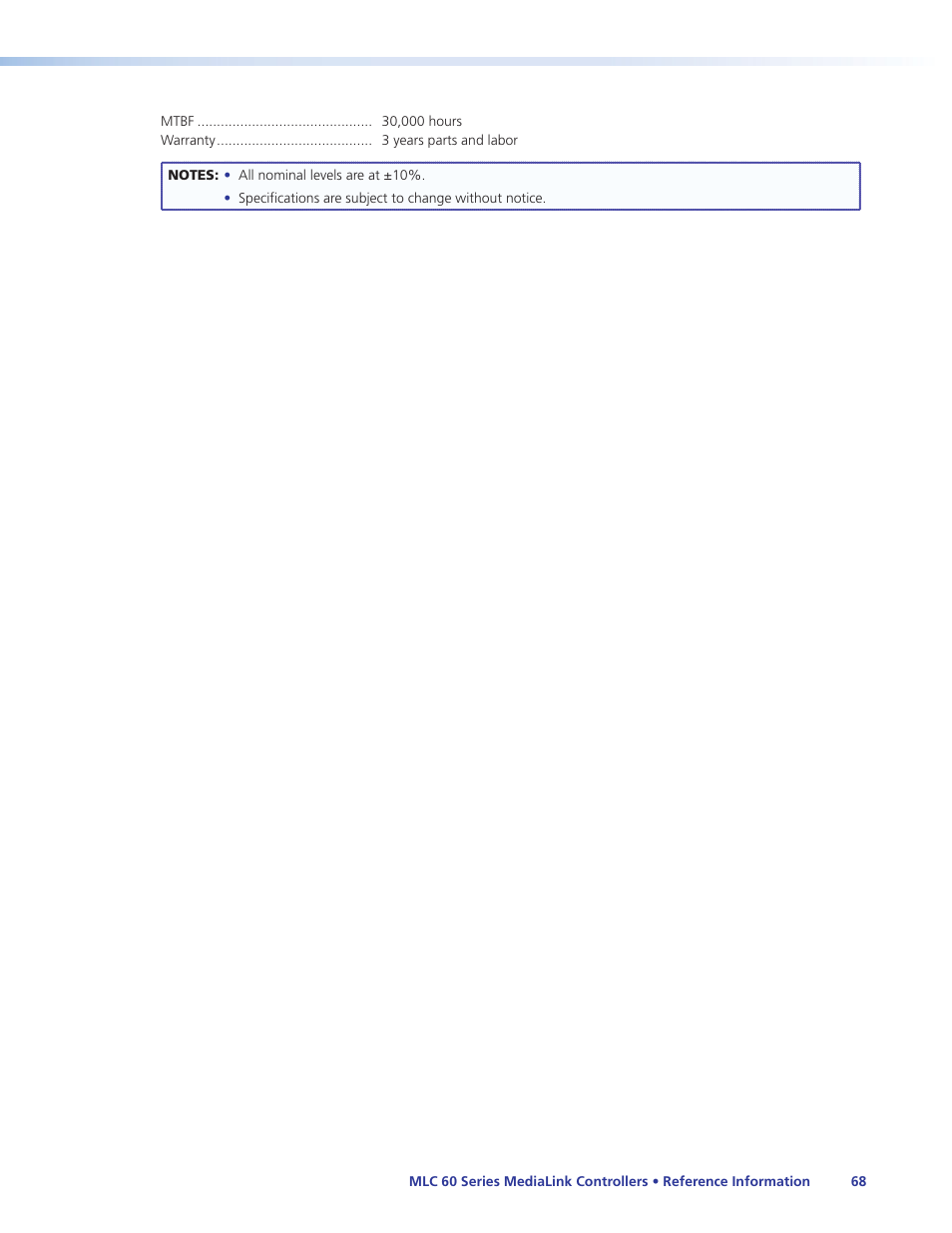 Extron Electronics MLC 60 Series User Guide User Manual | Page 74 / 79