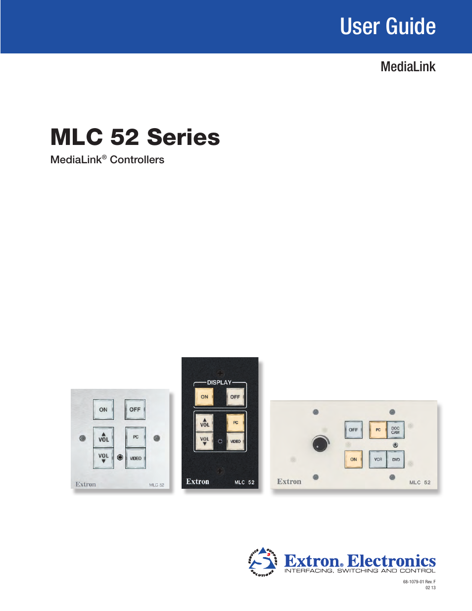 Extron Electronics MLC 52 Series User Guide User Manual | 74 pages