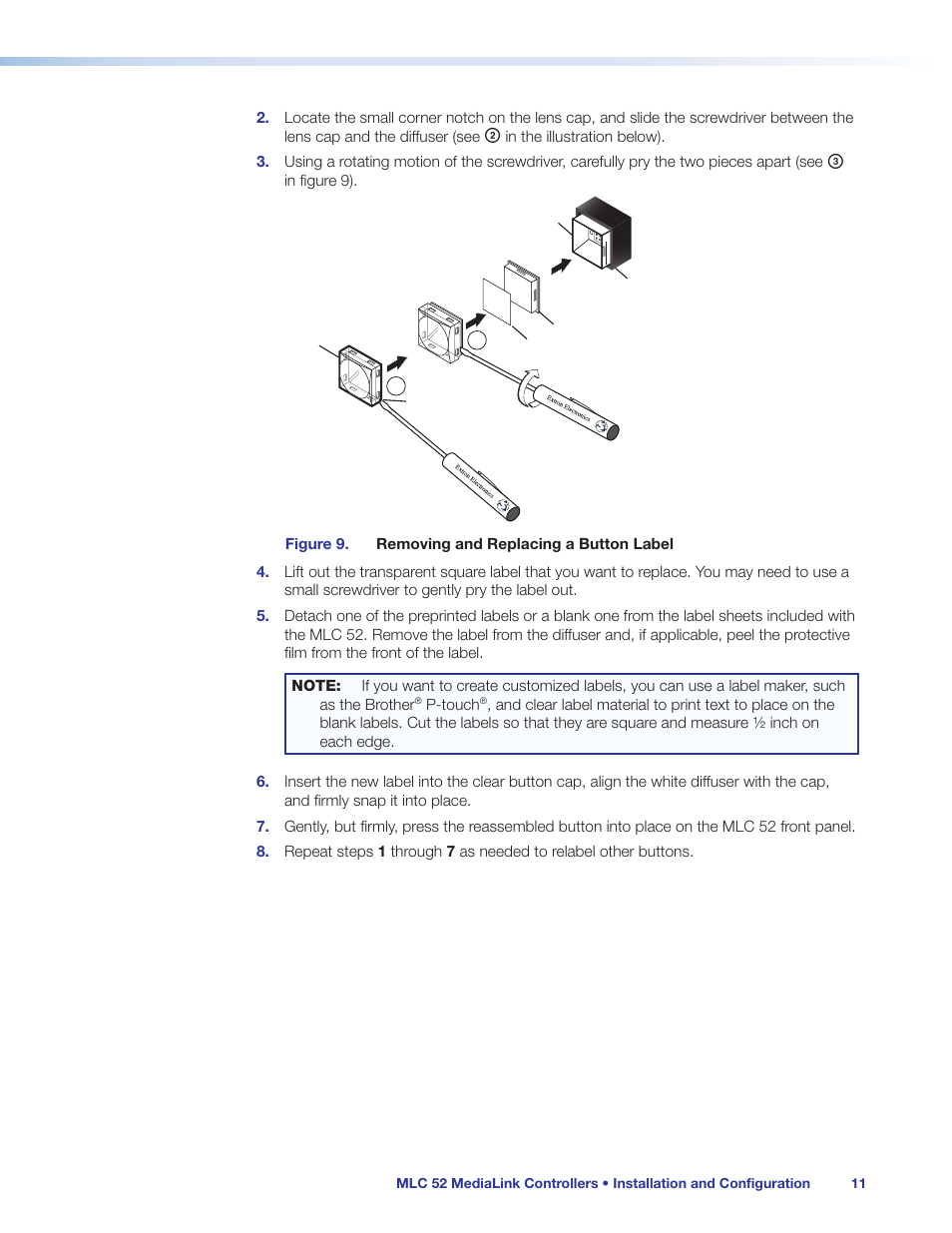 Extron Electronics MLC 52 Series User Guide User Manual | Page 17 / 74