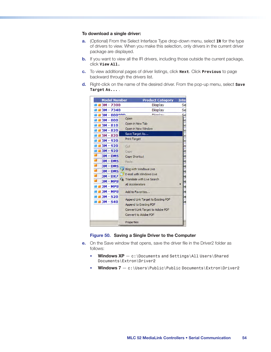 Extron Electronics MLC 52 Series User Guide User Manual | Page 60 / 74