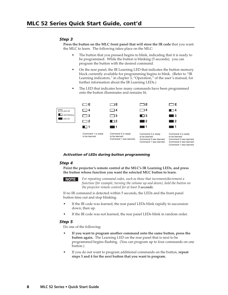 Mlc 52 series quick start guide, cont’d | Extron Electronics MLC 52 Series Quick Start Guide User Manual | Page 10 / 16