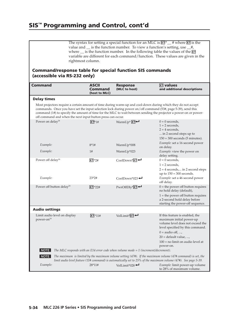Preliminar y, Programming and control, cont’d | Extron Electronics MLC 226 IP Series Installation User Manual | Page 112 / 164