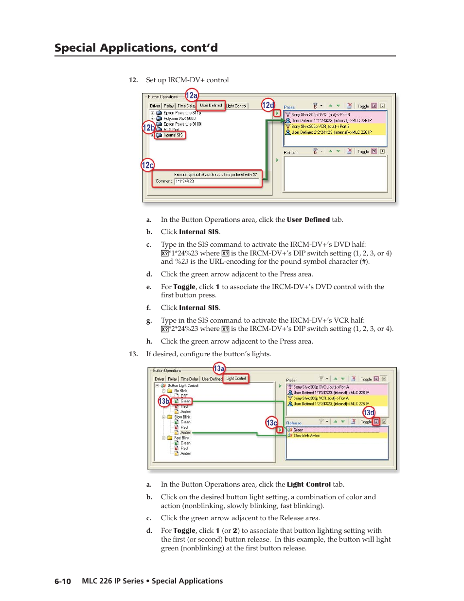 Preliminar y, Special applications, cont’d | Extron Electronics MLC 226 IP Series Installation User Manual | Page 128 / 164