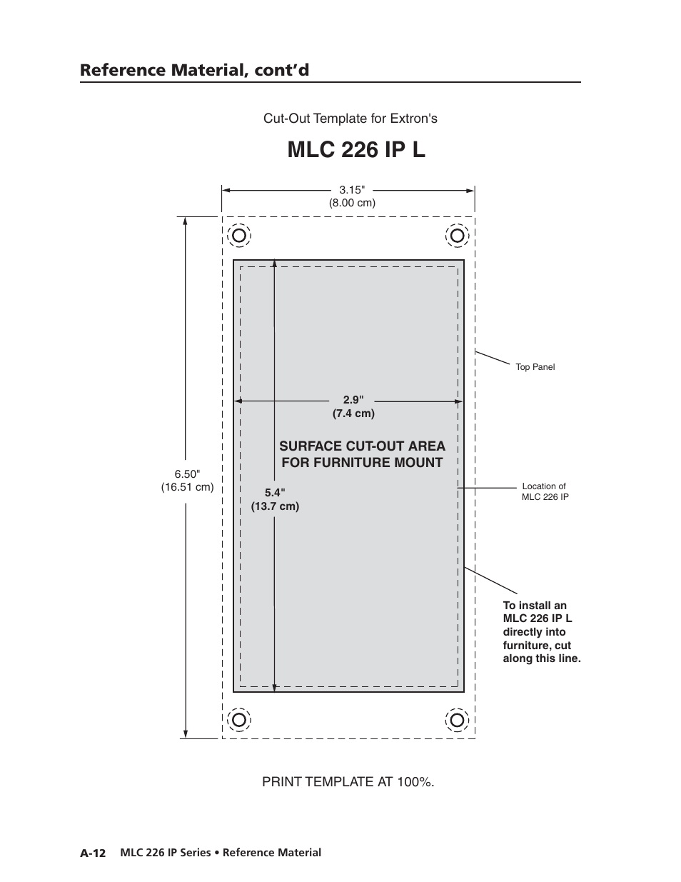 Mlc 226 ip l, Preliminar y, Reference material, cont’d | Extron Electronics MLC 226 IP Series Installation User Manual | Page 148 / 164