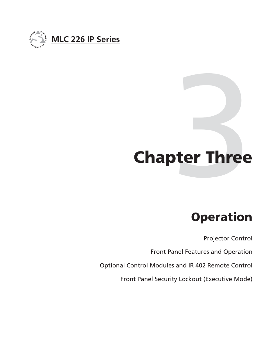 Operation | Extron Electronics MLC 226 IP Series Installation User Manual | Page 31 / 164