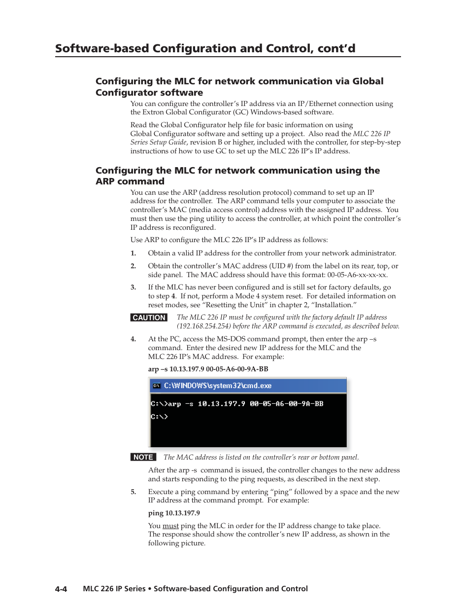 Preliminar y, Software-based confi guration and control, cont’d | Extron Electronics MLC 226 IP Series Installation User Manual | Page 48 / 164