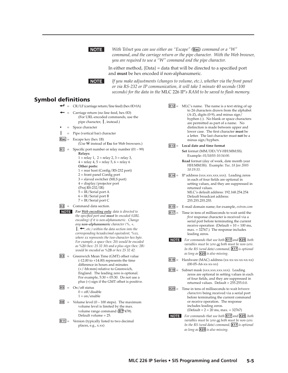 Symbol definitions, Preliminar y, Symbol defi nitions | Extron Electronics MLC 226 IP Series Installation User Manual | Page 83 / 164