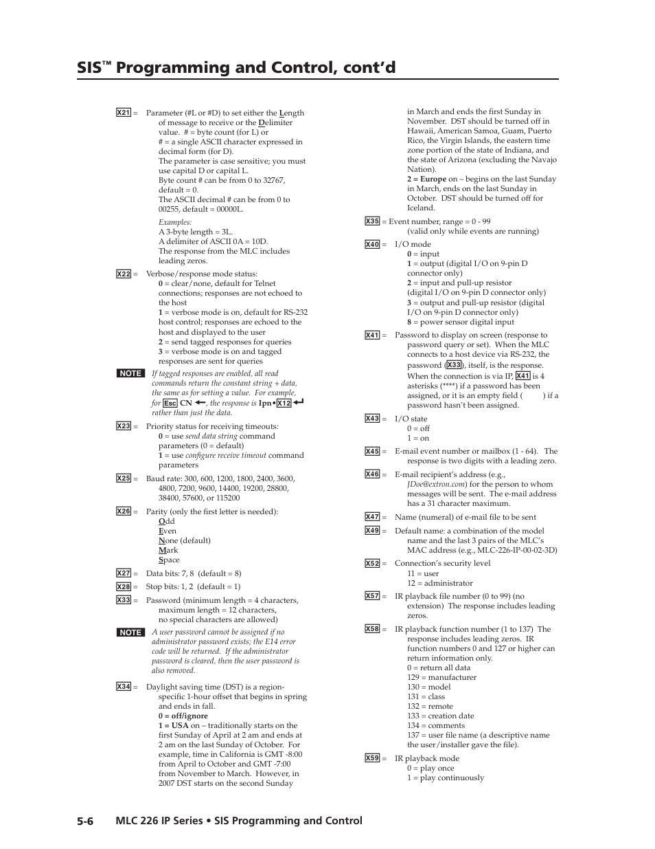 Preliminar y, Programming and control, cont’d | Extron Electronics MLC 226 IP Series Installation User Manual | Page 84 / 164