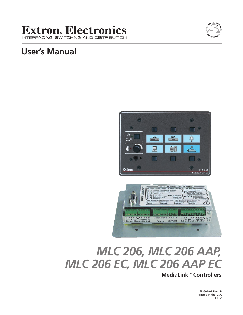 Extron Electronics MLC 206 AAP EC User Guide User Manual | 72 pages