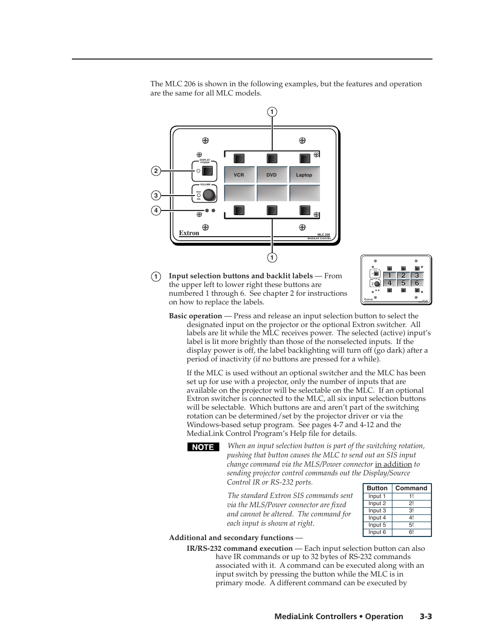 3 medialink controllers • operation | Extron Electronics MLC 206 AAP EC User Guide User Manual | Page 29 / 72