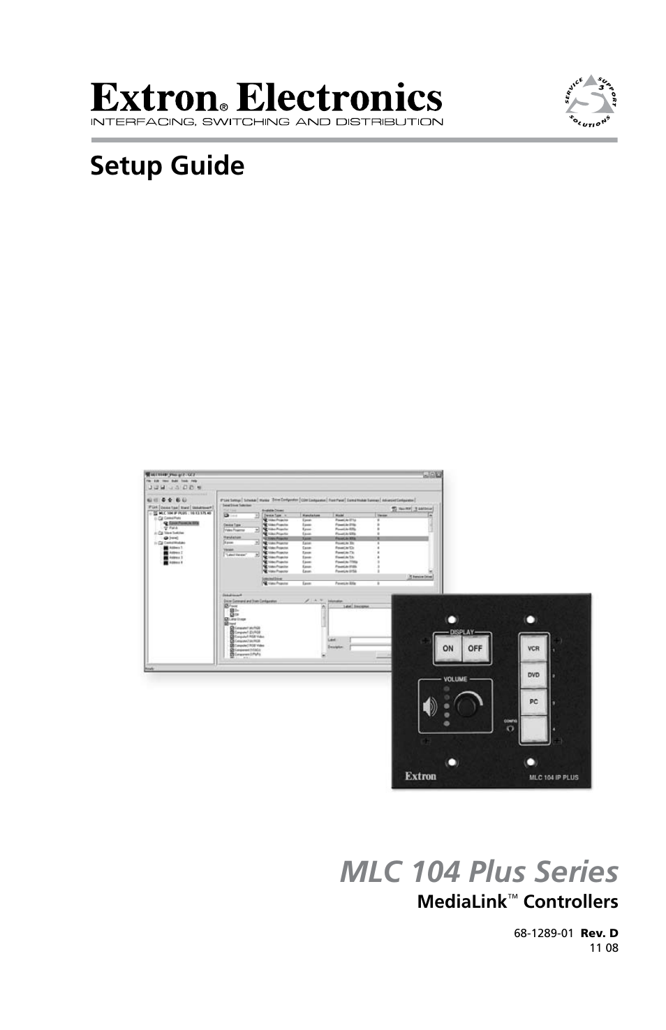 Extron Electronics MLC 104 Plus Series Setup Guide User Manual | 60 pages