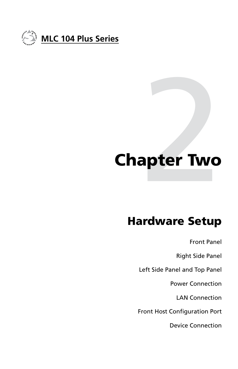 Ch. 2: hardware setup, Chapter two • hardware setup | Extron Electronics MLC 104 Plus Series Setup Guide User Manual | Page 13 / 60