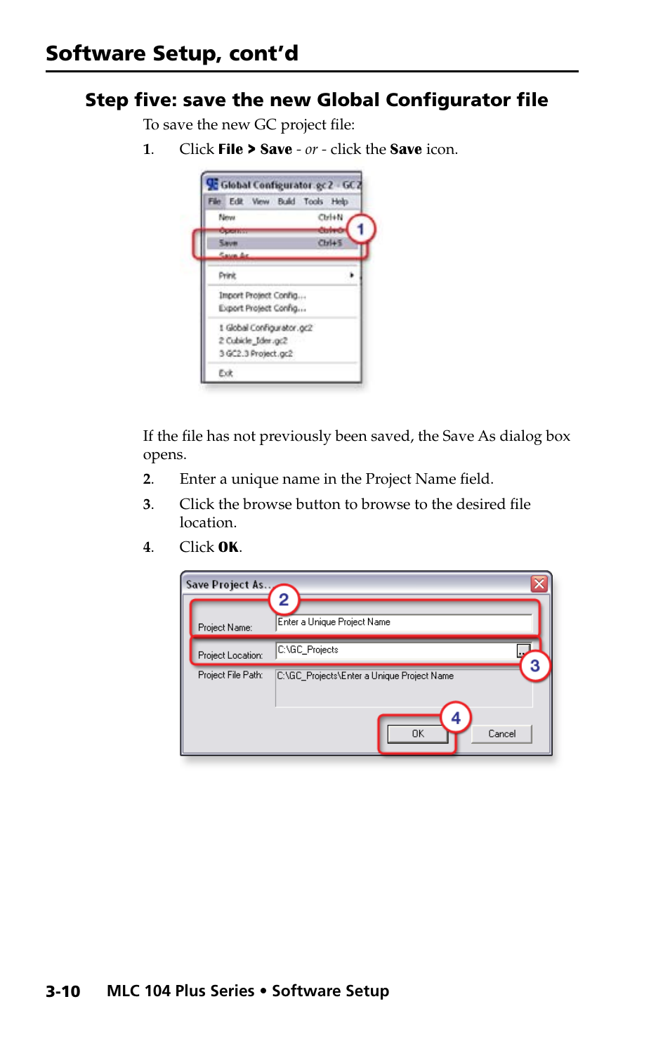 Step five: save the new global configurator file, Software setup, cont’d | Extron Electronics MLC 104 Plus Series Setup Guide User Manual | Page 32 / 60