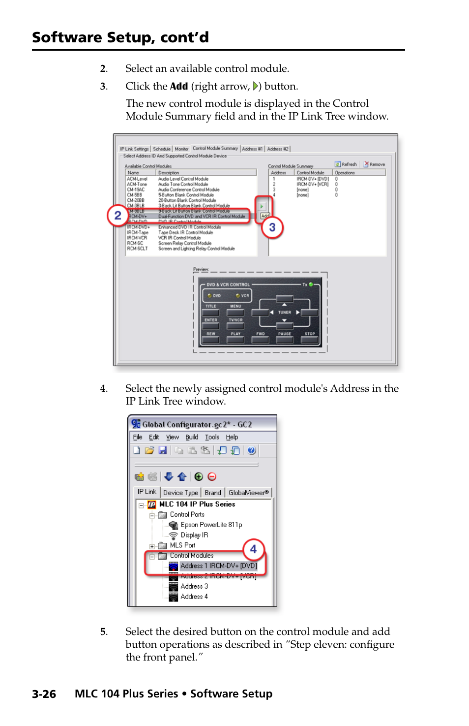 Software setup, cont’d | Extron Electronics MLC 104 Plus Series Setup Guide User Manual | Page 48 / 60