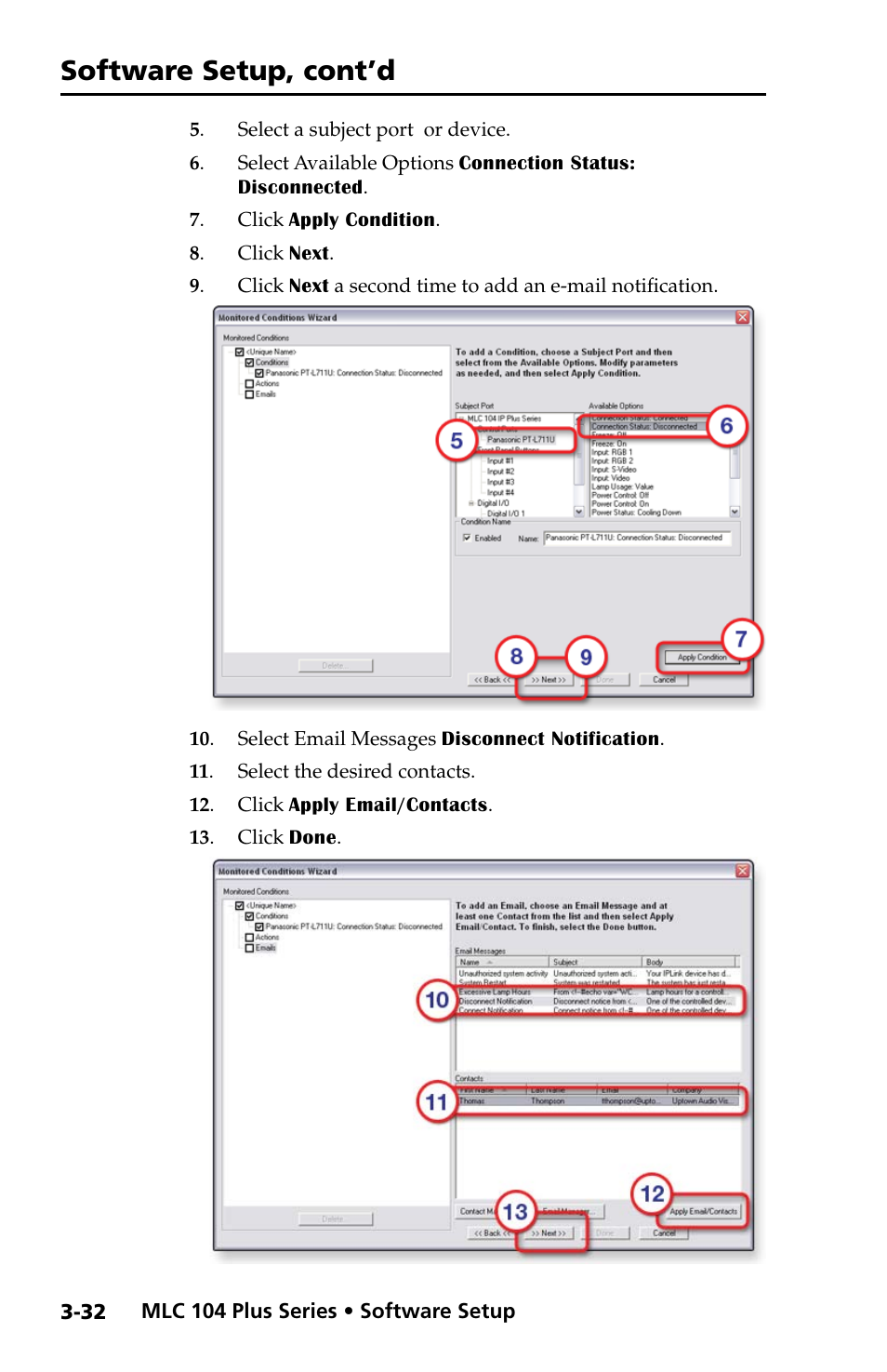 Software setup, cont’d | Extron Electronics MLC 104 Plus Series Setup Guide User Manual | Page 54 / 60