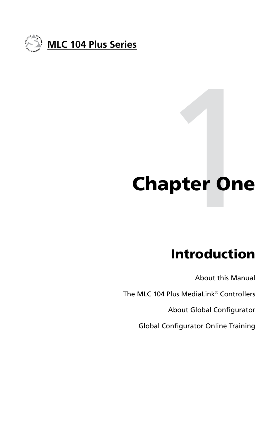 Ch. 1: introduction, Chapter one • introduction | Extron Electronics MLC 104 Plus Series Setup Guide User Manual | Page 7 / 60