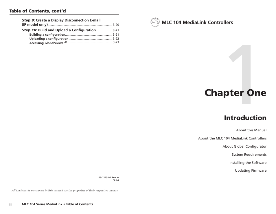 Chapter one, Introduction, Introducton | Extron Electronics MLC 104 IP Series Setup Guide User Manual | Page 5 / 23