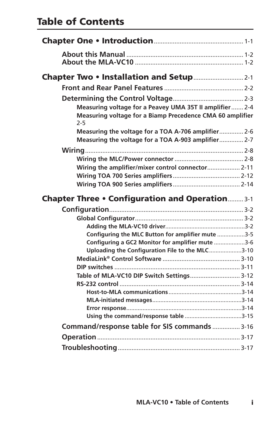 Extron Electronics MLA-VC10 User Manual | Page 7 / 52