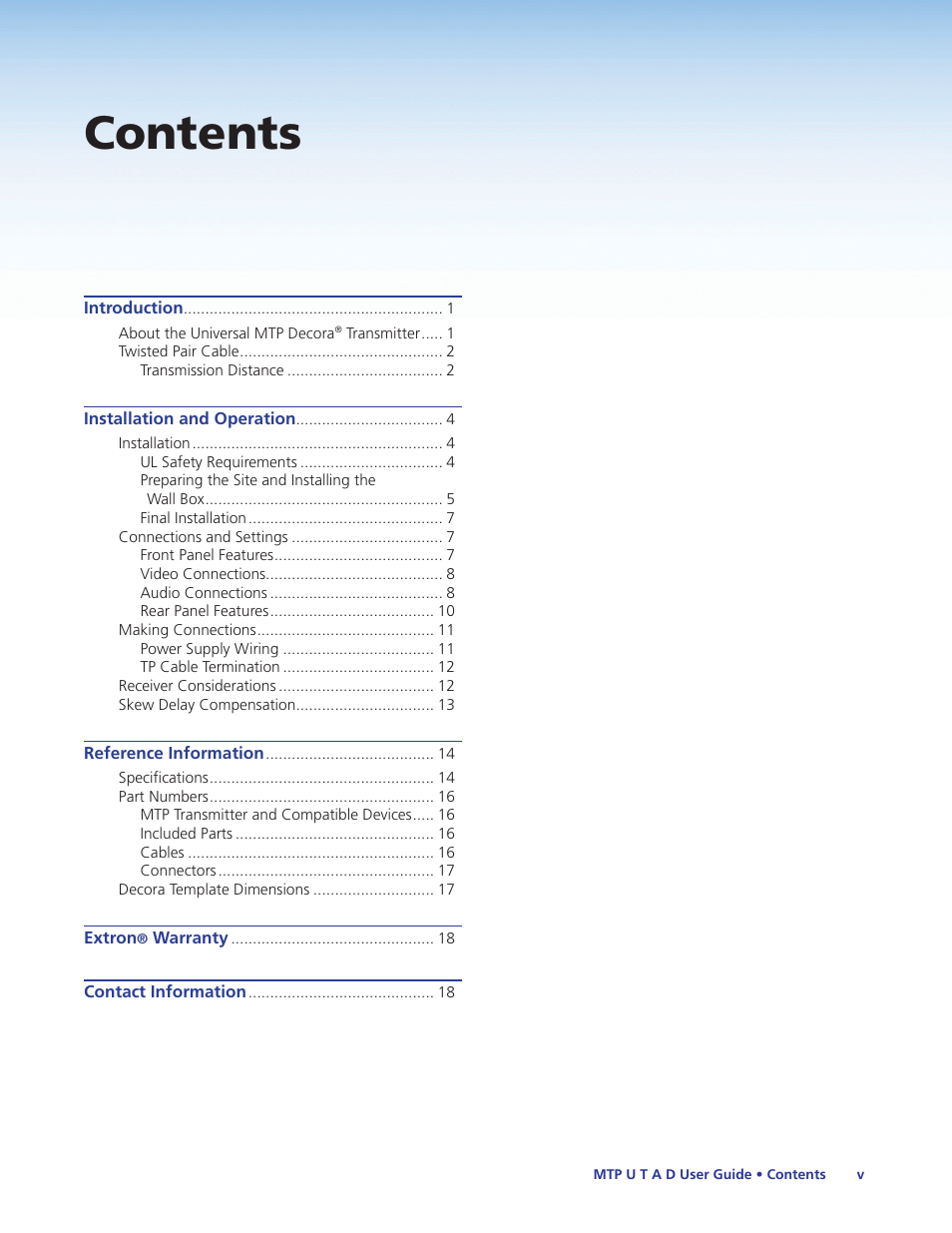 Extron Electronics MTP U T A D User Guide User Manual | Page 5 / 24
