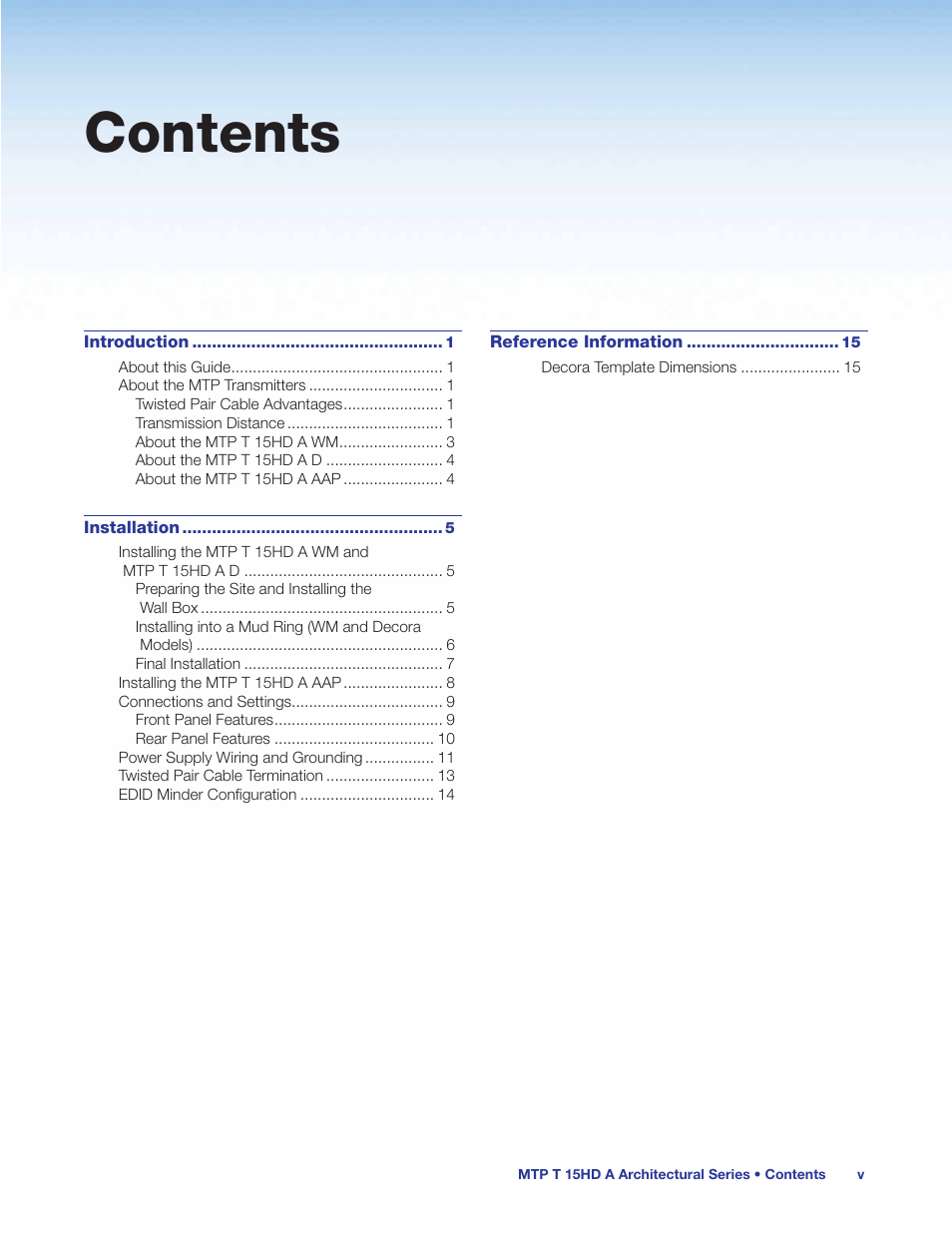 Extron Electronics MTP T 15HD A User Guide User Manual | Page 5 / 22