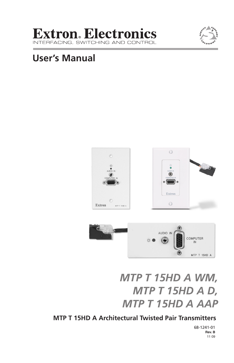 Extron Electronics MTP T 15HD A AAP User Guide User Manual | 25 pages
