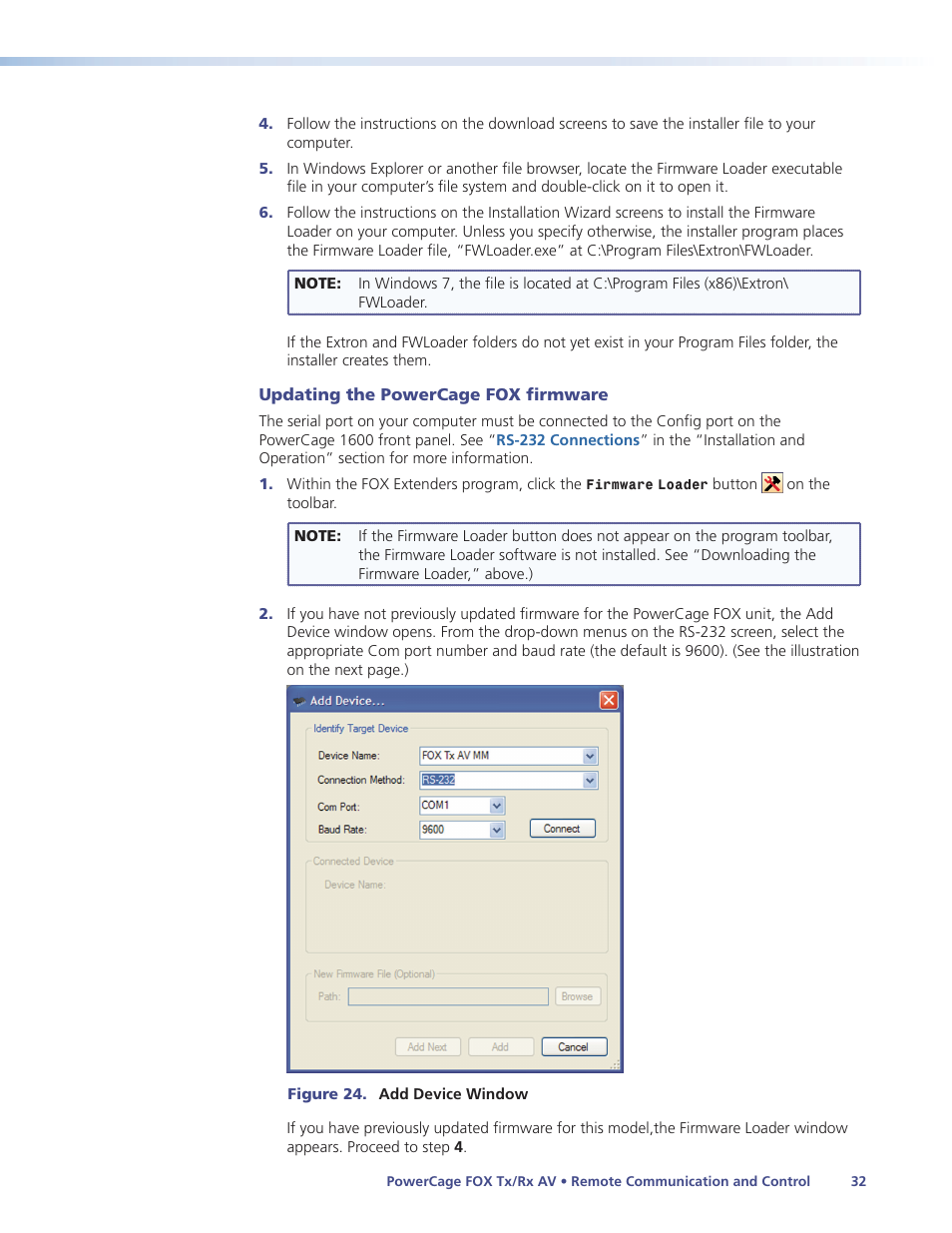Extron Electronics PowerCage FOX Tx_Rx AV User Guide User Manual | Page 38 / 48