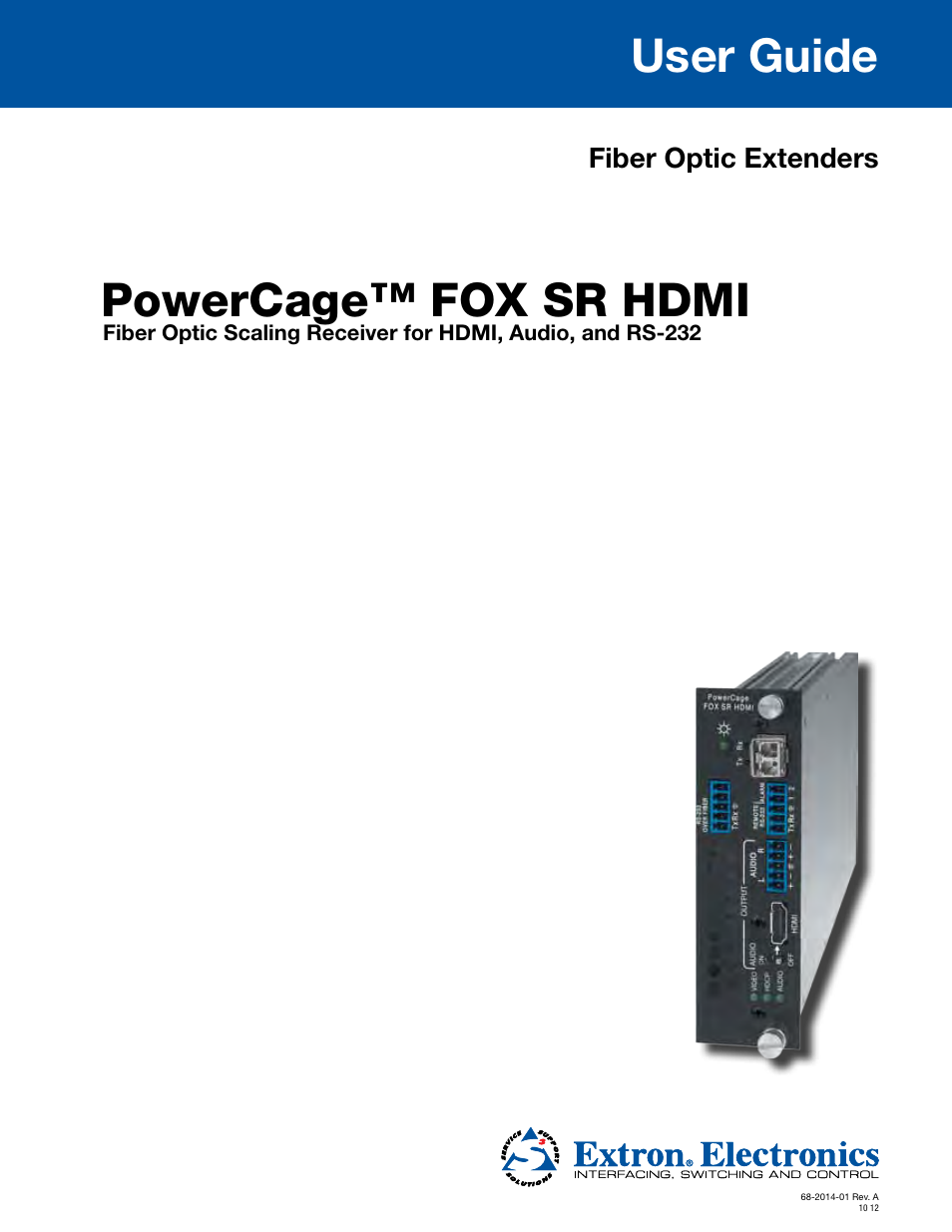 Extron Electronics PowerCage FOX SR HDMI User Guide User Manual | 38 pages