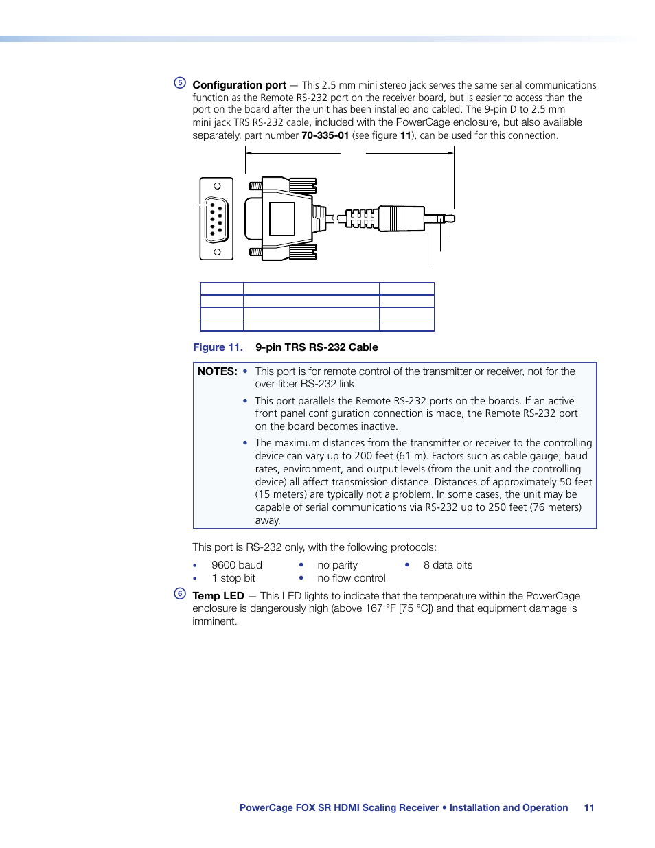 Item | Extron Electronics PowerCage FOX SR HDMI User Guide User Manual | Page 17 / 38
