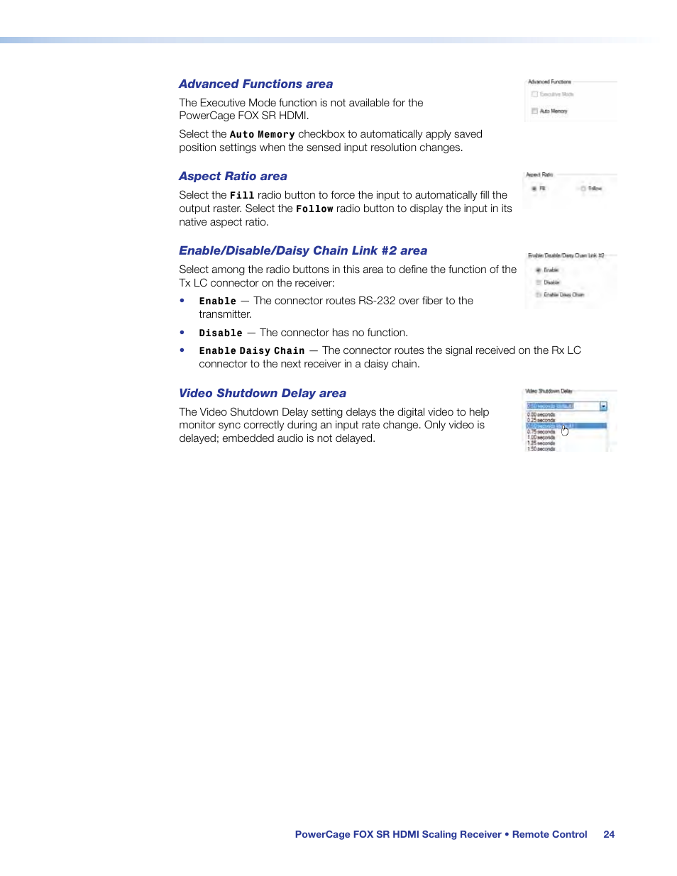 Signal, Ogram, Signal processing | Product control program | Extron Electronics PowerCage FOX SR HDMI User Guide User Manual | Page 30 / 38