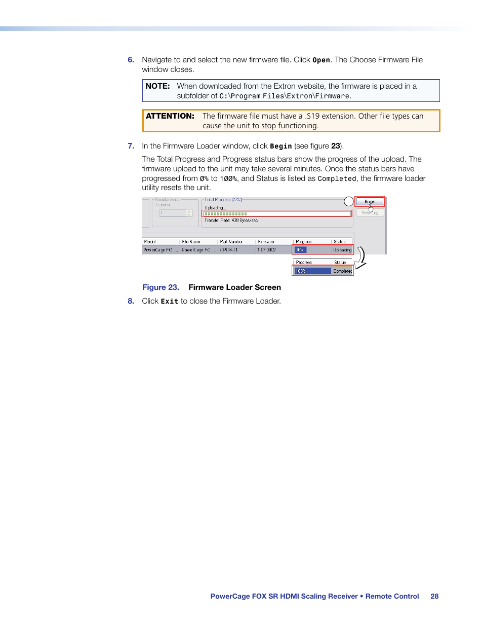 Extron Electronics PowerCage FOX SR HDMI User Guide User Manual | Page 34 / 38